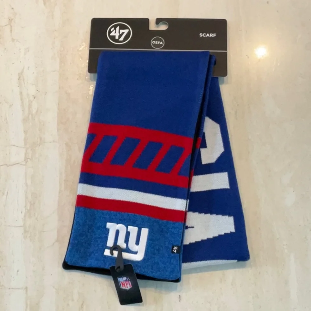 NY Giants Scarf Unisex Knit New York Logo NFL Winter NYNew